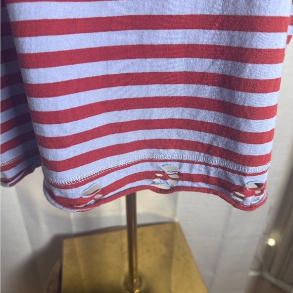 Easel Red and Purple Striped Short Sleeve Tee - Picture 3 of 11
